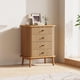 thumbnail image 4 of Boho 4 - cajón wicker cómoda chest con negra handles para dormitorio & sala de estar almacenamiento, 4 of 6