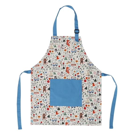 BIMZUC Kids Chef Apron for Cooking Baking and Painting Cotton Adjustable Children Kitchen Apron