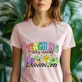 thumbnail image 5 of Teaching Lucky Charms Rainbow St. Patrick’s Day Teacher Shirt , Navy, Size 3XL, 5 of 6
