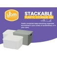 thumbnail image 3 of YBM Home Stackable Plastic Storage Bin with Lid, Closets, White, 2148-1, 3 of 7