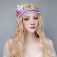 thumbnail image 2 of Yunliwuli Women Mermaid Headband, Elegant Flower Headpiece Mermaid Crown Styling Hair Accessories Photo Prop, 2 of 6