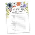 thumbnail image 2 of Inkdotpot Scramble Bridal Shower Game Cards Floral Party Wedding Supplies 50-Pack Wedding Word, 2 of 7