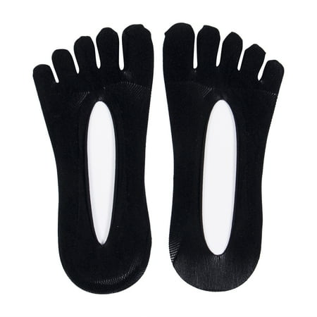 

1Pair Women Solid Seamless Low Cut Sock Slippers Crew Ankle Five Finger Toe Boat Invisibility Socks