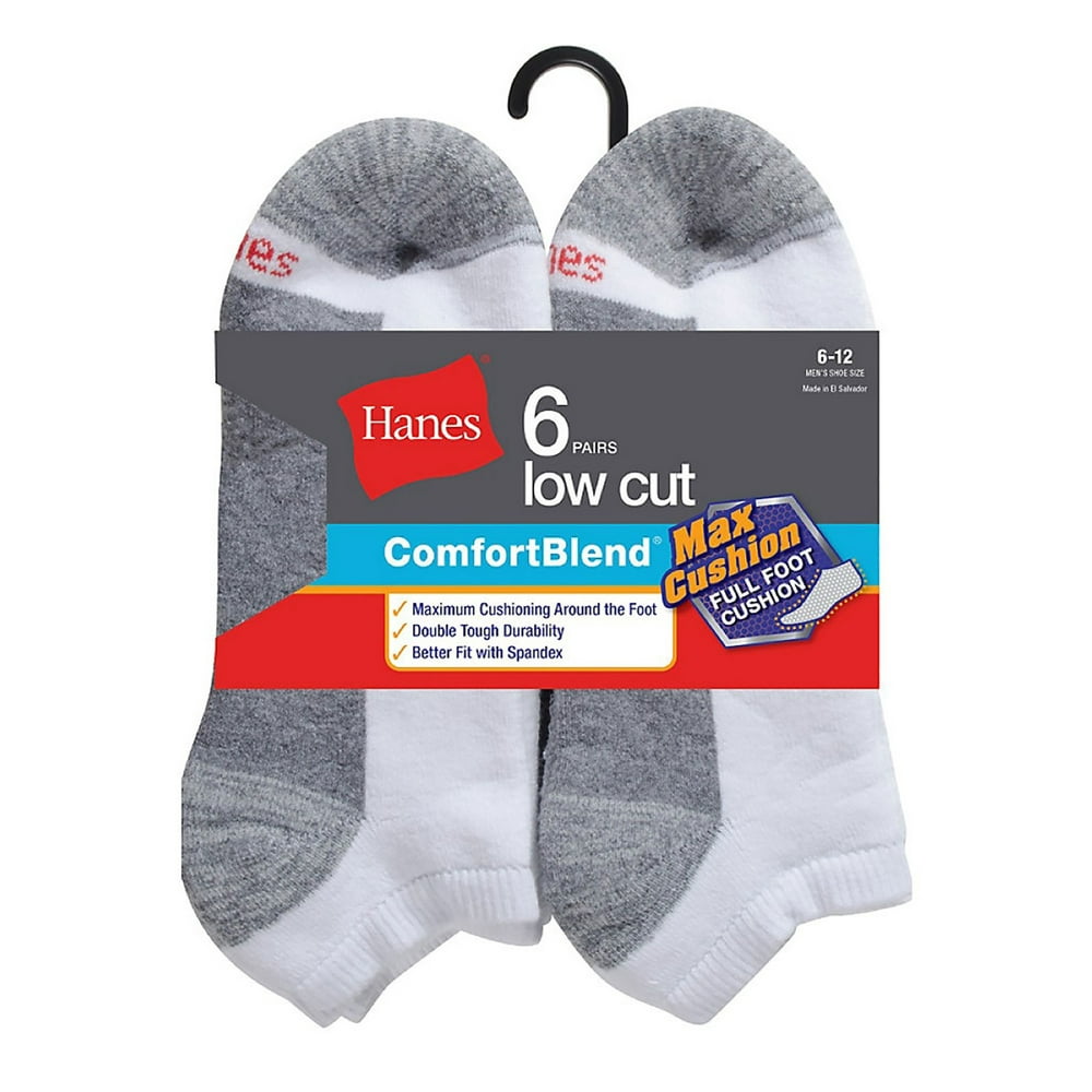Hanes Hanes Men's Max Cushion Low Cut Sock (6Pack), Style MC14/6