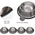 thumbnail image 2 of Cuencos para comida y agua para perros y gatos, de acero inoxidable con base antideslizante, para mascotas, gatitos, conejos, cachorros, perros pequeños y medianos (paquete de 4), 2 of 7