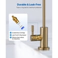 thumbnail image 4 of KFFKFF Stainless Steel Water Filter Faucet, Lead-Free Design with Solid Brass Valve, Rust-Resistant and Durable, Ideal for Kitchens, Bars, and Cafes, Brushed Gold Finish, 4 of 9