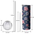 thumbnail image 5 of 20oz Pioneer Flower Skinny Tumblers Stainless Steel Tumbler with Lid and Straw,Vacuum Insulated Double Wall Travel Tumbler Cups with Cleaning Brush for Coffee,Tea, 5 of 6