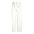thumbnail image 4 of YDDIAN Cotton Linen Pants for Men Pleated Front Trouser Straight Leg Suit Trousers Solid Color Office Trouser Linen Pant White S, 4 of 6