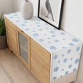 thumbnail image 4 of Christmas Table Runner 36 Inches Long Farmhouse Dress Scarves, Xmas Blue Snowflakes Winter Modern Minimalist Dining Tablerunner for Coffee Table/Kitchen Island/Party Décor, Small 13" x 36", 4 of 8
