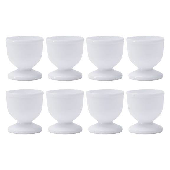 ACDANC 4/8Pc White Egg Cup Holder Hard Soft Boiled Eggs Holders Cups Kitchen Breakfast