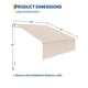 thumbnail image 5 of Yeshouse Toldo retráctil manual para patio, 10x8 pies/13x10 pies, tela impermeable resistente a la decoloración, robusto marco de aluminio, parasol ajustable para terraza y jardín, 5 of 7