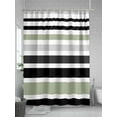 thumbnail image 5 of Shower Curtains for Bathroom-72"x72", Abstract Minimalist Colorful Stripe Waterproof Bath Curtain Grommet Shower Curtain Set with Hooks, Coarse Stripes Washable Bath Accessories, 5 of 6