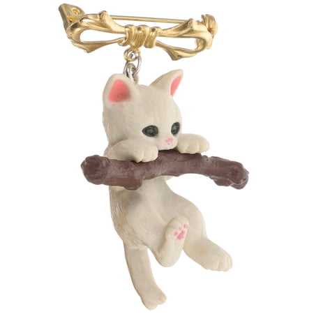 NICERIO Cat Branch Brooch Multi Resin Alloy Cute Pin for Dresses Hats Scarves