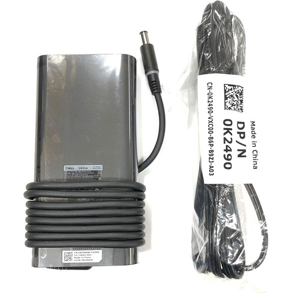 Dell 180W AC Adapter for Precision 7520, Alienware 15 R4, Alienware 17 R5, G7 15 (7588), G3 15 (3579) G3 17 (3779), G5 15 (5587), Inspiron 15 7000 Series (7577), Alienware M15.