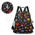 thumbnail image 5 of FORMRS Women's Travel Backpack Purse Anti-Theft Hidden Pockets Casual Shoulder Bag, Moon Pattern, 5 of 7