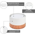 thumbnail image 3 of Lámpara nórdica empotrada, luz LED empotrada de superficie para baño y lugar de trabajo, lámpara de techo de madera, luz cálida sin deslumbramiento (eficiencia energética), 3 of 5