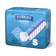 FitRight Incontinence Underwear for Men and Women, Adult Diapers, Super Absorbent, Small, 20in to 28in, 22 Count