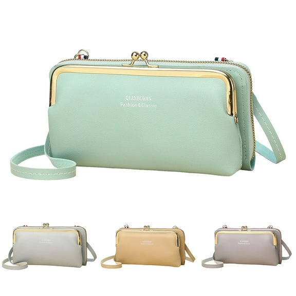 Lispipm Small Crossbody Bags for Women Elegant Wallet Shoulder Bag Compartment RFID Blocking Underarm Bag for Ladies Weddings Travel Grey