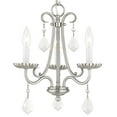 thumbnail image 1 of Livex Lighting 40873-91 Daphne Mini Lustre en Nickel Brossé Léger, 1 of 4
