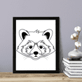 thumbnail image 3 of Designs ByLITA Red Panda Outlined version, 8 x 10 Black Wall Print Animals (Framed) | Family Presents | Bedroom | Stylish Kindergarten Decor, 3 of 4