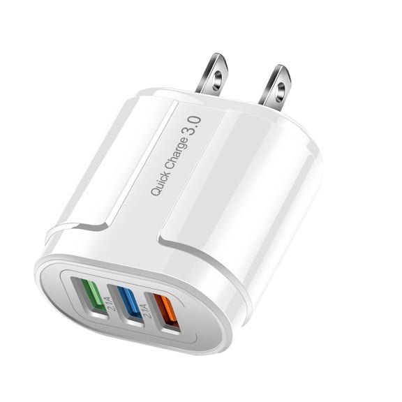 Eudgs Fast Phone Chargers for Android Charging Adapter Many Plug 3 Port 2A Charging USB Hub Wall-mounted Charger Power Adapter Plug