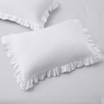 thumbnail image 5 of Bedding Comforter Set Queen Size - 3 Piece Farmhouse Bedding Comforter Set Ruffle Comforter with 2 Pillow Shams, Boho Chic Style Fluffy Bedding for Bedroom Home Dorm (White Queen), 5 of 7