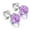 Purple, variant on Elegant Sparkling Stud Earrings for Women—Minimal Round Gemstone Posts for Sensitive Ears with Colorful Bright Shine for Birthdays and Anniversaries