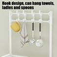 thumbnail image 6 of WEGFTDUOP 4-Tier Plastic & Steel Kitchen Shelf 51" Storage Rack with Wheels for Kitchen Bathroom Living Room, White, 6 of 6