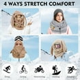 thumbnail image 3 of Balaclava Ski Mask for Women Men, Fleece Thermal Winter Face Mask Windproof Scarf Mask Neck Warmer Hood for Cold Weather, 3 of 6