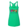 thumbnail image 3 of Wild Bobby, Peace Love Baseball Sports Tri-Blend Racerback Tank Top, Envy, Large, 3 of 5