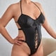thumbnail image 5 of NECHOLOGY Ropa Interior Mujer Adulto Lenceria Sexi Body de lencería de piel de una pieza para mujer, con encaje y corsé Negro Mediano, 5 of 7