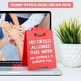 thumbnail image 3 of Funny Office Desk Decor Boss Sign for Women Men Christmas White Elephant Gag Gifts for Manager Supervisor Leader Lady Famale Male, Xmas Teacher Principal Coworker Cubicle Accessories Red Sign, 3 of 7