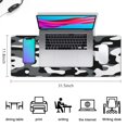 thumbnail image 5 of Black, White and Gray Camouflage &nbsp;desk Mouse Padwaterproofno Slip&nbsp;for Office Home Work GamingmousematRubber Base Mousepad with Stitched Edges 31.5x11.8inches, 5 of 7