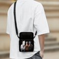 thumbnail image 3 of FUIALDOLG Crossbody Bags Three Horses Portrait Print Portable Crossbody Purse for Casual Use, Stretch Polyester Two Layer Coin Bags, 3 of 7