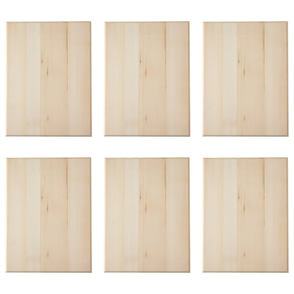 6 Pack: 16" Basswood Rectangle Plaque by Make Market