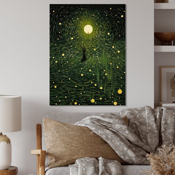 Designart "Éco Voyage Chemin vers l'Écologie II" Paysages Abstraits Art Mural en Métal, Décoration Murale en Métal Vert, Art Moderne en Métal pour Couloir - 12x20 Pouces