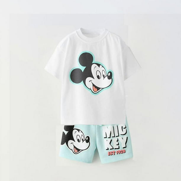 Camiseta con estampado bonito para niños, pantalones cortos de 2 piezas, traje holgado informal de manga corta, trajes para niños pequeños, chándales a la moda