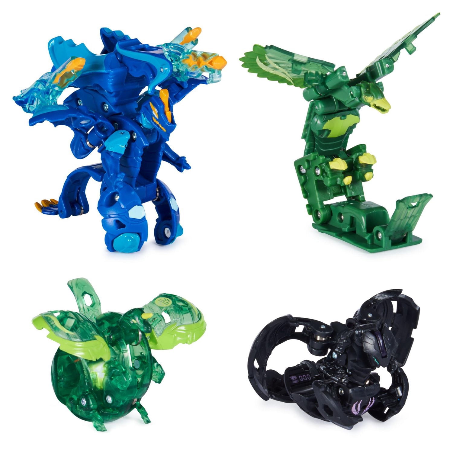 Coffret collection Bakugan Legends, lot de 4 comprenant Auxillataur Bakugan, Talan Geogan, Pegatrix Nova, Dragonoid Ultra et 6 BakuCores, jouets pour enfants à partir de 6 ans