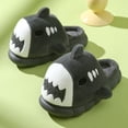 thumbnail image 3 of Zapatillas de algodón para padres e hijos, zapatillas de algodón de tiburón de suela gruesa de invierno, zapatillas de algodón cálidas de felpa antideslizantes para interiores para el hogar para mujer, 3 of 5