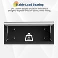 thumbnail image 3 of Black Wall-Mounted Storage Cabinet – Floating Garage/Tool Cabinet with Doors, Basement, Kitchen, Warehouse Organizer, 13.8" H, 3 of 7