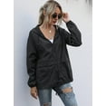 thumbnail image 4 of Women'S Raincoats Waterproof Windproof Adjustable Windbreaker Rain Jackets Hooded with Pockets Black XL, 4 of 7