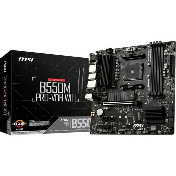 MSI PRO B550M PRO-VDH WIFI AM4 AMD B550 USB 3.0 Micro ATX AMD Motherboard