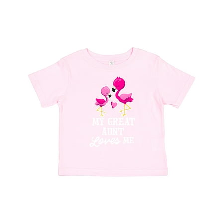 

Inktastic My Great Aunt Loves Me with Two Flamingos Gift Toddler Boy or Toddler Girl T-Shirt