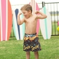 thumbnail image 4 of FORMRS Boys Swim Trunks Quick Dry Mesh Liner Boardshorts Sizes XS-XL, Black Sardines Pattern, 4 of 7