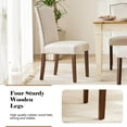 thumbnail image 2 of Llinc Store Modern Armless Dining Chairs with Upholstered Fabric, Beige, Set of 2, 2 of 6