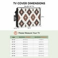 thumbnail image 3 of Outdoor TV Cover 36 to 39 Inches, Red Grey Aztec Ethnic Southwestern Native Geometric Waterproof and Weatherproof TV Cover with Remote Control Pocket, Flat Screen TV Cover Protector for Outside TV, 3 of 6
