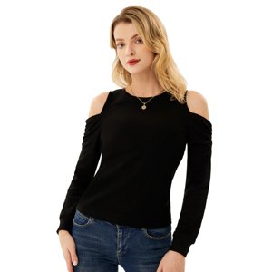 Grace Karin Women s Cold Shoulder Sweaters Long Sleeve Crew Neck Knit Tunic Sweater Tops Pullover