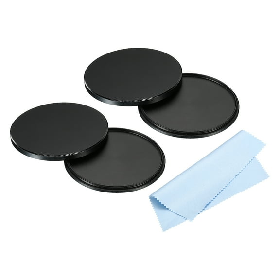 67mm Lens Filter Stack Cap, 2pcs Aluminum Lens Cap Alloy Filter Stacks Protective Case with Cleaning Cloth