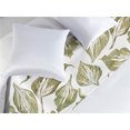 thumbnail image 2 of Vintage Bed Runner, Repetitive Watercolor Botanical Leaves Pattern on Plain Background, Decorative Accent Bedding Scarf for Hotels Homes & Guest Rooms, King, Khaki and Pale Olive Green, by Ambesonne, 2 of 3