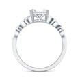 thumbnail image 2 of Rosec Jewels Moissanite Asscher Cut Engagement Ring 3 Carat - Celtic Knot Ring - 8 mm - D-VS1 Grade Certified - with Jewelry Box, 925 Sterling Silver, US 4.00, 2 of 8